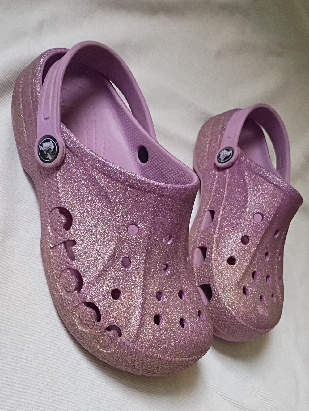 Crocs Kids Purple Glitter Slingback Clog